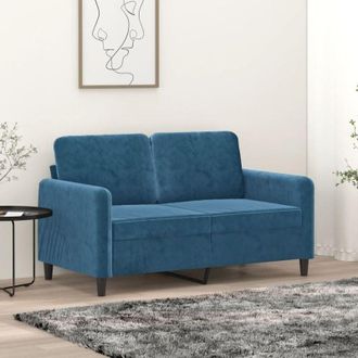 vidaXL Sof&aacute; De 2 Plazas Terciopelo Azul 120 Cm Vidaxl