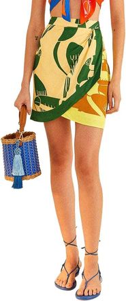 Farm Rio Mixed Rainbow Toucans Mini Skirt