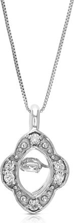 Vir Jewels 1/12 cttw Lab Grown Diamond Fashion Pendant Necklace in Sterling Silver with Chain For Women