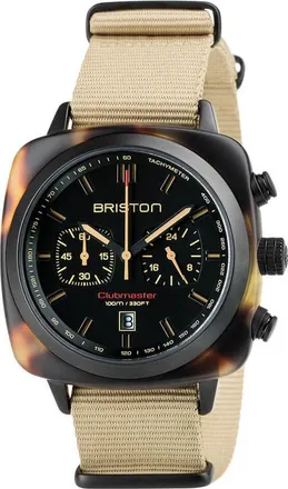 Briston Clubmaster Black Dial Mens Watch 18142.PBAM.TSS.5.NK