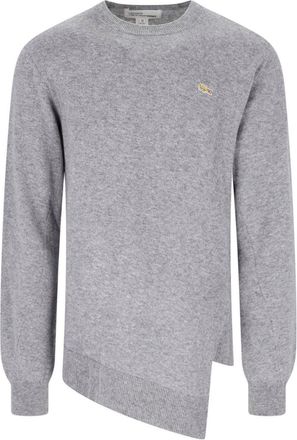 Comme Des Garçons X Lacoste Asymmetric-hem Crewneck Jumper