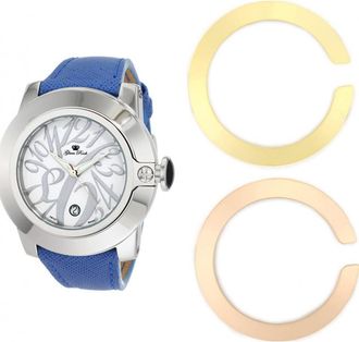 Glam Rock Womens GR32080 Ladies Watch and Bezels Gift Set - Blue - One Size