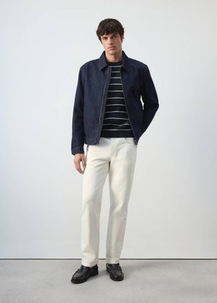 Mango Giacca di jeans con zip blu - Uomo - XL - MANGO MAN