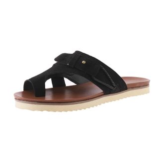 Generic 2026 Women Slippers Fashion Beach Flock Slip On Soft Sole Casual Open Toe Non Flat Breathable Shoes Sandals (Black, 4.5)