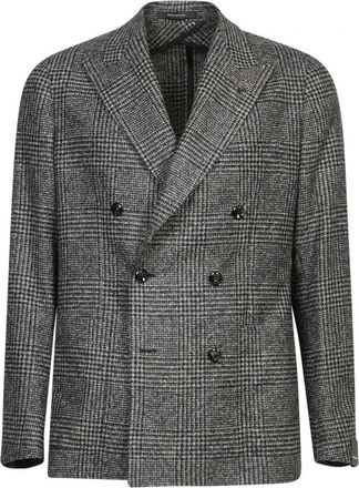 Tagliatore Zwarte Blazer - Heren - Blazers - Zwart - S - Leer - Jassen
