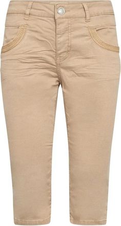 Mos Mosh Klassieke Treasure Pant in Savannah Tan - Dames - Vrijetijds broeken - Bruin - W27 - Katoen - Broeken