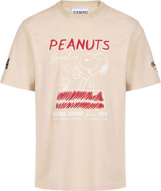 Iceberg Regular Fit Katoenen Jersey T-Shirt - Heren - T-shirts - Beige - L - Katoen - Tops