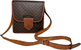 Celine Pre-owned Cross Body Bags, female, Brown, Size: ONE SIZE Pre-owned Canvas Cross Body Bag