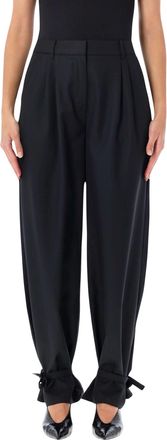 OperaSPORT Elisa High-Waisted Pleated Bow Trousers
