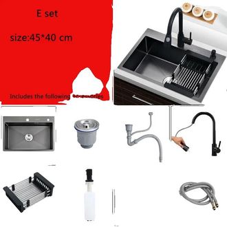 OEM Fregadero De Cocina De Acero Inoxidable, Incluye Escurridor Y Dispensador De Jab&oacute;n