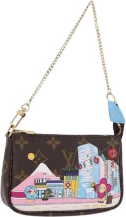 Louis Vuitton Pre-owned Accessory Pouch - Dames - Vintage Mini Tas - Bruin - ONE Size - Vintage