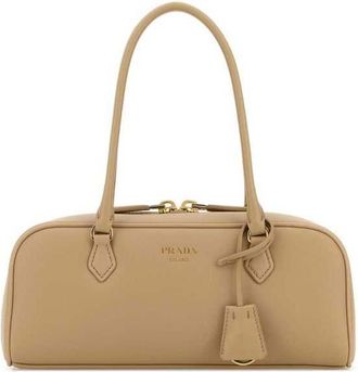 Prada Bauletto Shoulder Bag Beige