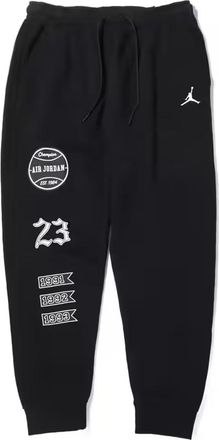 Nike Jordan Air Jordan Printed Drawstring Knit Jogger Pants Black FN4620-010