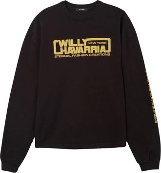 Willy Chavarria Hombre, Sudaderas, Negro, Talla: S