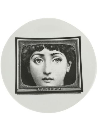 Fornasetti face plate - unisex - ceramic - One Size - Black