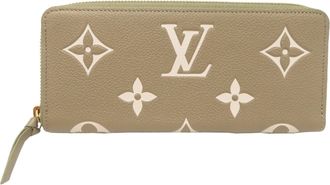 Louis Vuitton Cream Khaki Monogram Empreinte Long Wallet (Bi-Fold) (Pre-Owned)