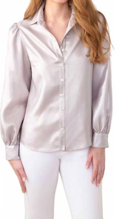 Finley Collette Blouse In Liquid Silver