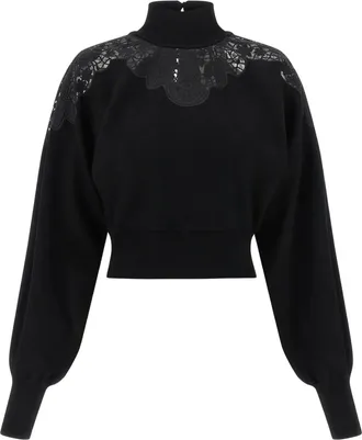 Twin-Set Maglione a collo alto - Nero