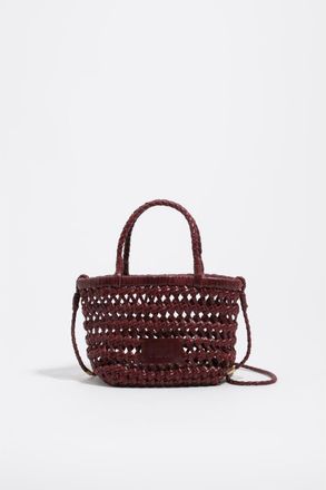 Bimba & Lola Plaited Mini Bag In Leather in Dark Cherry at Nordstrom