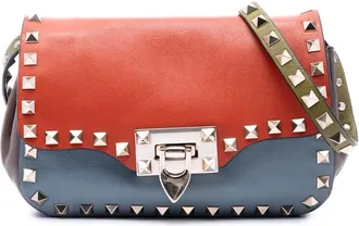 Valentino Pre-owned Valentino Tricolor Leather Rockstud Flip Lock Flap Ladies 7AY5A6KZ23AQTX6F