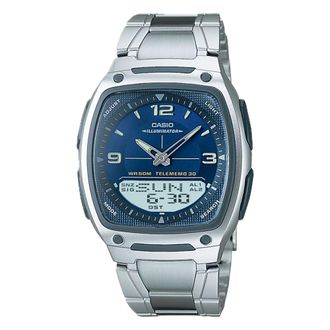 Casio Mens Analog-Digital Sport Watch with Blue Dial - AW-81D-2AV