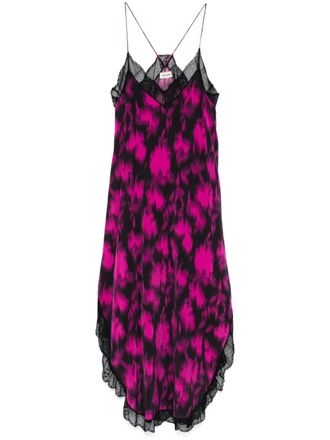 Zadig&Voltaire Ristyl midi dress - women - Elastane/Polyamide/Silk - S - Pink