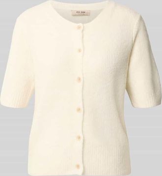 Mos Mosh Cardigan aus Woll-Mix mit 1/2-Arm Modell Thora in Offwhite, Gr&ouml;&szlig;e L