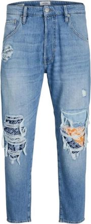 Jack & Jones Hoge taille Blauwe Denim Jeans - Heren - Slim Fit Jeans - Blauw - W31 L32 - Denim - Jeans