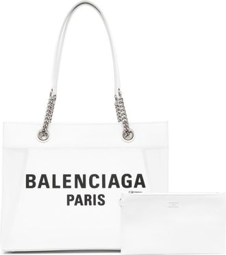 Balenciaga medium Duty Free tote bag - women - Polyester/Lambskin - OS - White