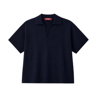 Max Mara Tops, Dames, Blauw, L, Polo Shirts