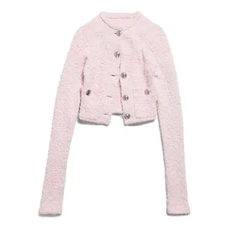 Balenciaga (WMNS) Balenciaga Cropped Cardigan Pink 793604T33285000