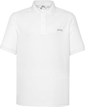 Slazenger Mens Plain Polo Shirt White 3XL