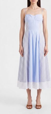 SIMKHAI Abito midi in cotone a righe