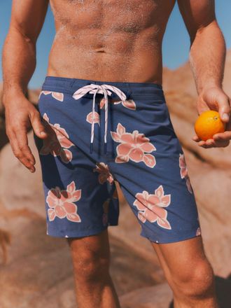 Fat Face FatFace Navy Floral Board Short