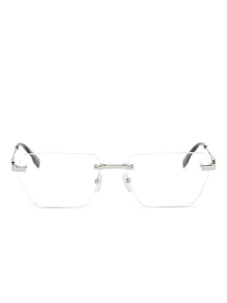 Dsquared2 rectangle-frame glasses - unisex - Metal (Other) - 58 - Silver