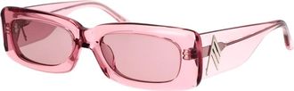 The Attico Mini Marfa Zonnebril - Dames - Zonnebrillen - Roze - 52 MM - Accessoires