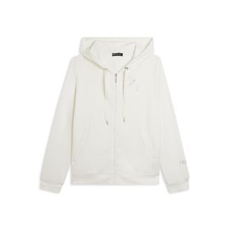 Freddy Felpa Cappuccio e Zip con Logo FY in Strass
