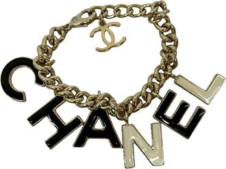 Chanel Pre-owned Jewellery, female, Yellow, Size: ONE SIZE Pre-owned Charm Chain Bracelet