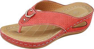 Generic Dressy Orthopedic Sandals For Women With Rhinestones Slip On Recovery Plantar Fasciitis Flip Flops for Women Outdoor Walking Beach Ladies Arch Support