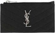 Saint Laurent Monogram Ritshouder - Dames - Portefeuilles - Zwart - ONE Size - Leer - Accessoires