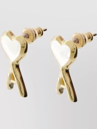 Ami hammered metal earrings
