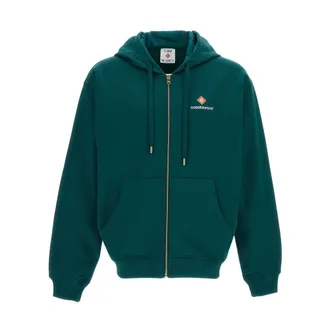 Casablanca Zip-throughs, male, Green, Size: S Hooded Zip-Through Sweatshirt