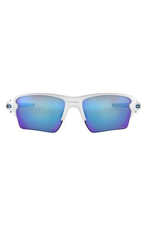 Oakley Flak 2.0 XL 59mm Polarized Sunglasses in White /Blue at Nordstrom