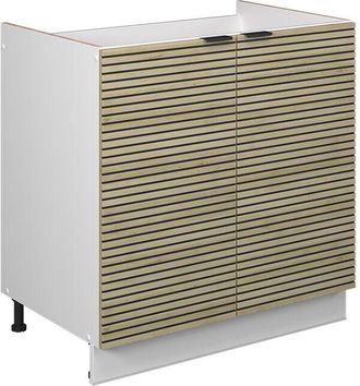 Vicco Armario Bajo Para Fregadero Fame-line, Panel De Roble, 80 Cm Sin Encimera Vicco