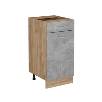 Vicco Mueble Bajo De Cocina R-line, Hormig&oacute;n, 40 Cm Sin Encimera