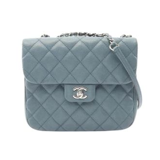 Chanel Pre-owned Leather chanel-bags - Dames - Pre-owned - Blauw - Maat: ONE Size Leer