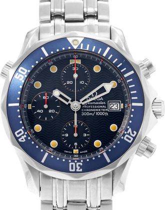 Omega Pre-owned Omega Seamaster Diver 300 M Chronograph Automatic Chronometer Blue Dial Mens Watch 2599.80.00