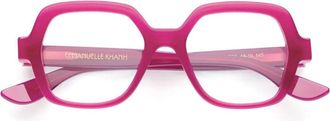 Emmanuelle Khanh Fuchsia Equinox Hexagonal Acetate Eyeglasses