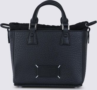Maison Margiela Black Leather 5Ac Horizontal Satchel