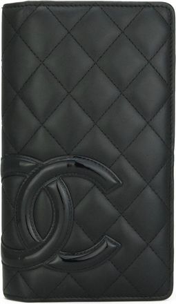 Chanel Black Cambon Long Flap Wallet